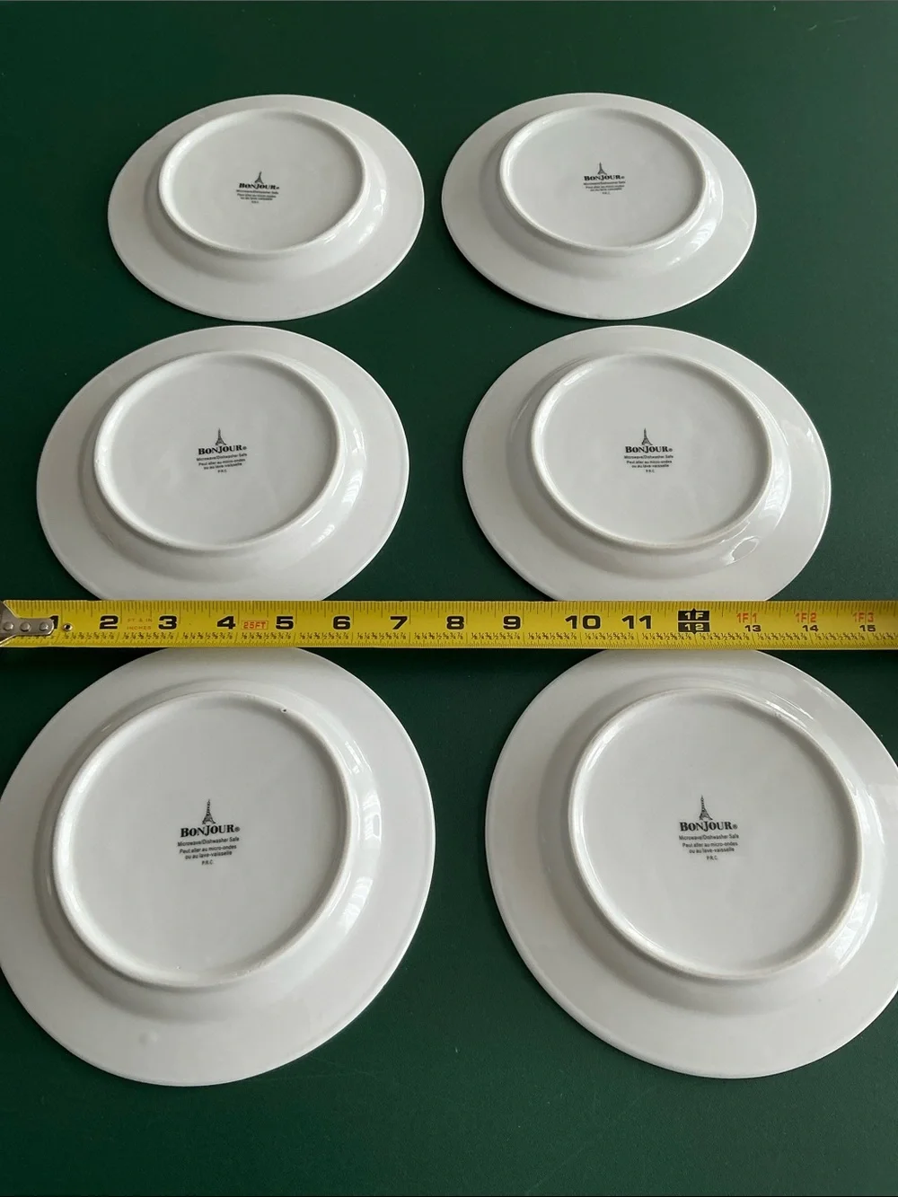 BonJour Set (6) Farm Animal 7” Appetizer Cheese Plates Cow Sheep Goat Embossed